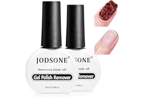JODSONE 2 x 10ML Remover Semipermanente Unghie, Veloce e Sicuro Rimuovi Smalto Semipermanente in 3-5 Minuti, Non c'è bisogno di pellicola, ammollo o avvolgimento, Rapido e Facile