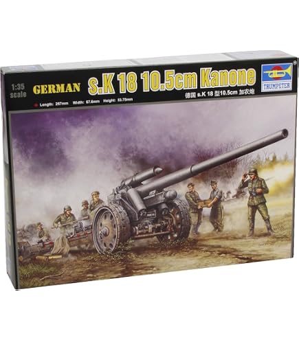 1/35 Scale German Field Howitzer Crew Figure Set (4 Figures) - Plastic Model Kit Accessory