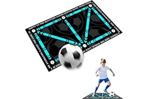 JISRKP Football Training Mat, 40 * 60 CM, Black, Non-Slip Silent Mat for All Ages to Improve Speed, Strength and Coordination