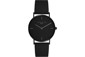 LIEBESKIND BERLIN Damen Armbanduhr mit Lederzifferblatt – Rundes Gehäuse 34 mm – Lederarmband – 5 ATM wasserdicht – Verschiedene Farben