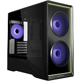 Lian Li Vector V150 Bilgisayar Muhafızı Siyah | Micro-ATX Orta Boy Kule ile Arka Bağlantı, USB-C, Temperli Cam ve ARGB Fanlar