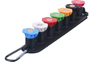 M MINGLE Pressure Washer Tips Set with Nozzle Holder, 7 Nozzle Tips, 1/4 Inch Quick Connect, 4000 PSI