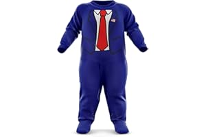 PURPLE PRINT HOUSE Baby President Trump Costume Romper Suit - Funny Halloween Fancy Dress Outfit Donald USA America Gift Idea For Baby - Trick Or Treat Joke Disguise Present