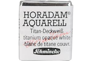 ‎SCHMINCKE Schmincke – HORADAM® AQUARELL - feinste Künstler-Aquarellfarben, 101 Titan-Deckweiß, 14 101 044, 1/2 Näpfchen