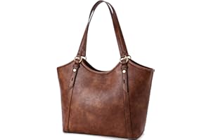 VASCHY Torebka na ramię dla kobiet, modna duża wegańska skóra górny uchwyt tornister torba na ramię torebka z zamkiem błyskawicznym do pracy