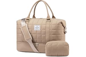 LOVEVOOK Torba Podróżna dla Kobiet, Lekka Puchowa Weekendowa do Kliniki Szpitala z Przegródką na Buty i Kieszenią na Mokre Rzeczy, Torba Podróżna Sportowa do Podróży Samolotem