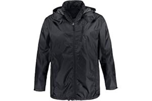 JP 1880 Hommes Grandes Tailles L-8XL Veste imperméable, avec Capuche et Fermeture à glissière - Doublure légère en Mesh 809332