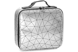 GARSUMISS Kit de Maquillaje Neceser Make Up Bolso de Cosméticos Portable Organizador Maletín para Maquillaje Maleta de Makeup Profesional Cuero de la PU(Blanco)