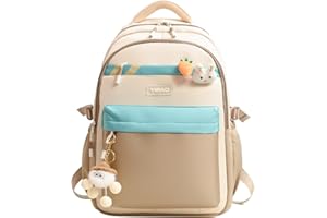 Amythe Plecak szkolny dla dziewcząt, nastolatków, 2025, plecak do szkoły, gimnazjum, tornister Kawaii, na laptopa o przekątnej ekranu 15,6", torba szkolna, na co dzień, w podróż, 22L-6009