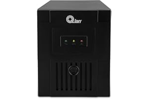 QIAN Onduleur UPS Line Interactive 1000VA Mini-Tour Compacte Charge Rapide Protection Contre Les Surtensions Puissance de Sortie 600W avec 3 Douilles Schuko (Noir)