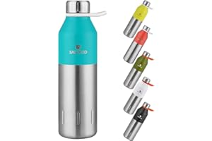 SANTECO Borraccia Termica 500ml/350ml, Bottiglia Acqua in Acciaio Inox, Bottiglia termos per Bevande Calde per 12 Ore & Fredde 24 Ore, Borraccia Sports e Lavoro, A Prova di Perdite, Senza BPA