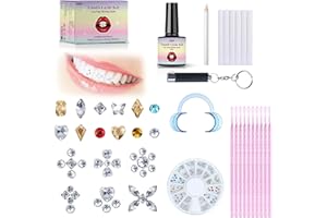 ROSEYE ZäHne Kristall Dekoration,DIY Zahn Edelsteine,Zahn Edelstein Set,Abnehmbare Zahnornamente,Schmuck ZubehöR FüR Zahn Mit Dekoration,FüR Zahn Zahnschmuck PartyzäHne Dekoration