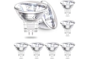 ‎DORIGHT DoRight MR11 12V 20W GU4 Halogenlampen Dimmbar Warmweiß 2800K Spot Halogen Glühbirne Reflektor Leuchtmittel, GU4 Spotstrahler Halogen Birne Mit Glasabdeckung 300LM (8 Stück)