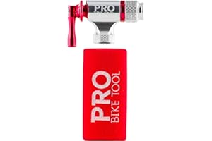 PRO BIKE TOOL CO2 Inflator Quick & Easy - Presta & Schrader Valve Compatible - Bicycle Tyre Pump For Road & Mountain Bikes - Insulated Sleeve - No CO2 Cartridges Included