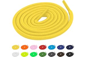 TBOC Cordones [Redondos] para Calzado Zapatos Deportivas Zapatillas Botas [Largo 90-120-140 cm] Cordón Patines Fútbol Deportes [Diámetro 5 mm] Compatibles con Converse Nike Adidas Panama Jack Vans