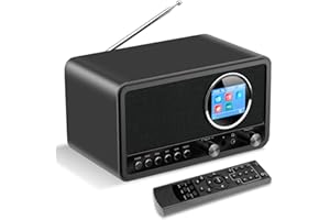 Wholede DAB+/FM Radio mit Bluetooth, Digital Radio Küchenradio DAB Plus Radio mit Fernbedienung Küchenradio Radiowecker mit Sleeptimer Alarm Snooze - USB/Aux-In, Schwarz (Schwarz)
