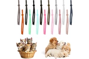 JOSOJOOU 60 Stück Welpenhalsbänder Für Züchter Kitten Halsbänder 15 Farben Welpen Id Halsbänder Soft Welpenhalsband Mehrfarbige Verstellbare Wurfhalsbänder Für Neugeborene Welpen Kätzchen Haustiere 11,2 cm