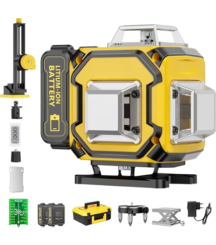 Laser De Chantier Professionnel Dewalt DW089LG - 12 Lignes, Avec Batterie 12V Et Chargeur, Neuf EU