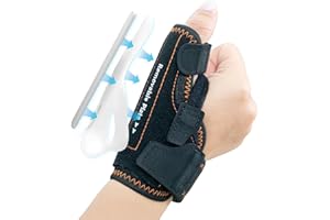 CURECARE New Upgraded 2 in 1 Thumb Support, Removable Thumb Splint Right Left Hand, Thumb Brace with 3 Level Stability, Reversible Thumb Support for Arthritis, De Quervain’s (M/L, Black)