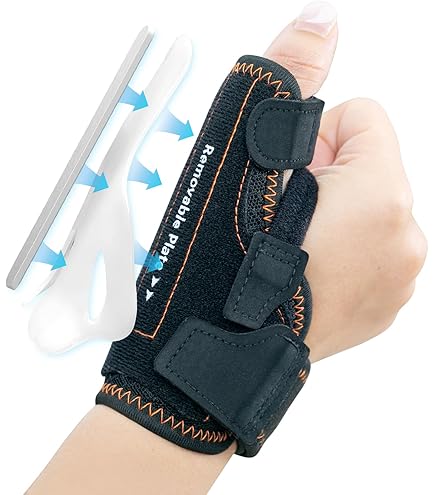 Supporto per Mano e Polso, Fasce per Polso Ultrasottili, Cinghia di Compressione del Pollice, Tutore Polso Elastico Regolabile, Benda Traspirante di Supporto per Tunnel Carpale, Leggera Polsiera (L