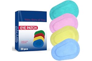 SDROCERYAM 2Boxes/40 Pcs 4 Styles Colorful Adhesive Eye Patches Pads Bandages Breathable Lazy Eye Patch Eye Patches for Kids and Adult
