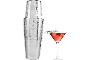 Kopinma Coctelera Boston Shaker, barra de acero inoxidable, herramienta de grabado, diseño Boston, coctelera de 750 ml