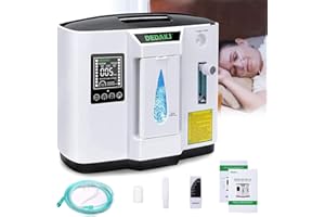 DEDAKJ Oxygen Machine, 1-7l / Min Oxygen Machine, Accumulated Time Adjustment for Home and Travel, Time Control/Wireless Remote Control, Suitable for Home and Personal Care