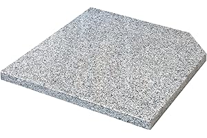 Doppler 1 x płyta granitowa 25 kg, płyta obciążająca 50 x 50 x 4 cm, do parasoli przeciwsłonecznych o maks. średnicy 300 cm, odporna na warunki atmosferyczne cokół z kamienia naturalnego z wgłębieniem