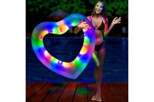 ZHUYNXIR Heart pool floats, swimming ring, heart pool float, Heart Shaped Swimming Pool Float Loungers Tube, Water Fun Beach Party Toys for Kids, Adults.