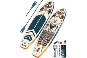 ANYFAST Stand up Paddle-Board-Wide-Gonfiabile-Pesca-Paddleboard - 11'x35' Ultra Stabile Wide SUP, pompa, porta macchina fotografica, guinzaglio, zaino, accessori, giovani/adulti