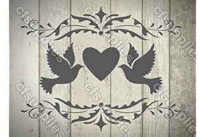 CFSUPPLIES Pochoir Mylar Shabby Chic French Vintage Craft Art 125/190 microns A3/A4/A5 (233) (A4 (125 microns)