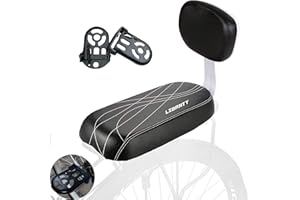 LIBRNTY Seggiolino Bici Posteriore per Bambini,Posteriore Sedile Cuscino,Pedalini Bicicletta Posteriori,Cuscino Bracciolo poggiapiedi Set per Ragazza Donna Uomo Bambino