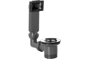 Cornat Rezyklat T353404R - Juego de desagüe y rebosadero para fregaderos estándar (1 1/2 pulgadas, fabricado con plásticos reciclados)