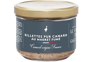 COMPTOIR DE LA GASTRONOMIE - Rillette de Magret de Canard au Magret Fumé - Bocal de 0,180Kg