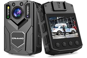 CAMMHD 1440P 32G Body Camera with Night Vision Body Mounted Camera with Audio and Video 8-10H Video Record, IP67 Waterproof Support Memory Expand for Security Hiking Meeting