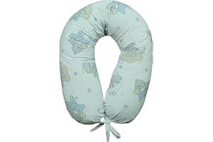 NEO MAMMA L'INIZIO DI UN AMORE CHE NON HA FINE. Cuscino Gravidanza | Cuscino Allattamento, Sfoderabile Ipoallergenico ed Ergonomico, Lavabile in Lavatrice - Made in Italy