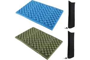 LEBKFT 2 Pcs Sit Mat, Hiking Folding Seat Pad, Waterproof XPE Sit Pad with 2 Storage Bags, Lightweight Camping Sit Mat, Moistureproof Hiking Seat Pad for Outdoor Walking Picnic