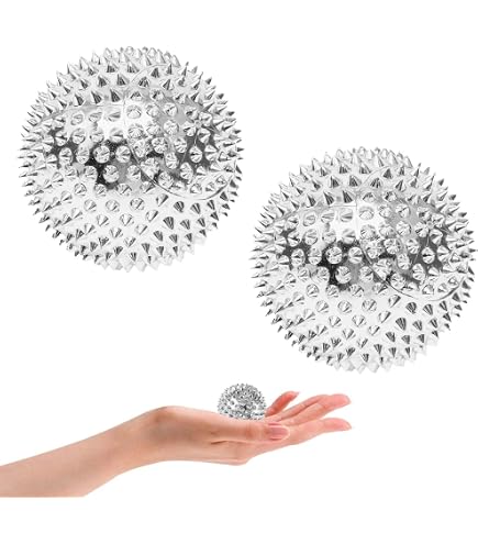 Set De 3 Boules D’acupression Skills Borderline – Picots Métal Antidérapants, Anti-stress, Massage Trigger Points, Portable