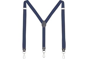 Ausukler Bretelle da donna e da uomo, extra forti, 2,5 cm, con moschettone, cinghie elastiche per jeans