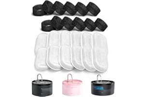 GIOTOHUN 24 Filtris Fontanella per Gatti: Filtri Fontanella Gatti - Filtri Fontanella Gatto - Distributore Acqua Gatti Filtro - Tripla Filtrazione - 12 Pezzi Filtros + 12 Pezzi di Spugnas