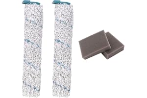 DingGreat Spazzola a Rullo di Ricambio per Leifheit Regulus Aqua PowerVac Lavapavimenti, con 2 Rulli in Microfibra, 2 Filtro in Spugna e 1 Spazzola