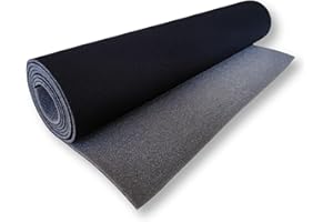 TAPHICEROS Ciel de toit de voiture, Noir, 200 cm x 180 cm, Vendu au mètre, Tissu pour Revêtement de Voiture, Rénovation Garniture Intérieure Textile pour Auto Caravane Bateau Camping DIY