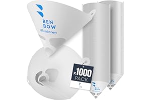 BenBow Filtro de Pintura 125µ x 1000 Unidades - Filtro de Papel desechable con Malla de Nylon - para filtrar Pinturas y Barnices de impurezas