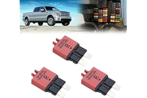 ‎PARTS PTT parts PTT T3 Manuelle Reset Sicherung Leistungsschalter ATC ATO 28VDC 10A Leistungsschalter Sicherungssatz Rücksetzbare Inline-Sicherungshalter Schutz für Auto Boot Manuelle Rückstellung 3 Pack