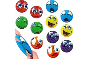 TECHEEL Stressball Lustig Gesicht Stress Bälle Knautschball Wutball für Kinder Lustige Gesichter Softball Antistressbälle Anti Stress Spielzeug Ball für Kinder Erwachsene Kindergeburtstag Mitbringsel
