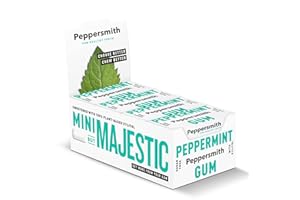 Peppersmith Xylitol Fine English Peppermint Chewing Gum 15 g (Pack of 12)