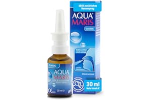‎AQUA MARIS Aqua Maris Classic 30 ml, 100% natürlich, Meerwasser Nasenspray für trockene und gereizte Nase I Meersalz Nasendusche für den täglichen Gebrauch I Erwachsene und Kinder