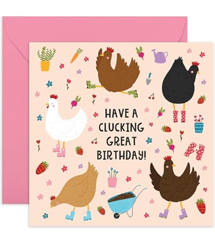 Happy Birthday Spring Chicken Eco Card - Con Amore