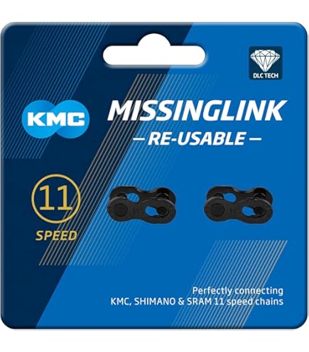 KMC Unisex zwart/rood DLC 11 ketting, 1/2 x 11/128