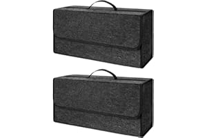 EZVEZS Organizador de Maletero de Coche,Bolsa Maletero Coche de Fieltro,Caja y Bolsa de Almacenamiento para Vehículos, Organizador para Herramientas y Limpieza (2PCS)